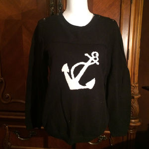 "BFA Classics" Black Anchor Sweater